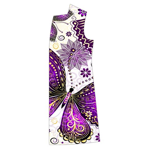 Purple Butterflies, Abstract, Floral, Flowers Kids  Long Sleeve Velvet Lounge Robe from ArtsNow.com Front Left