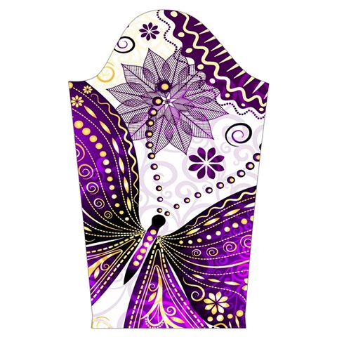 Purple Butterflies, Abstract, Floral, Flowers Kids  Long Sleeve Velvet Lounge Robe from ArtsNow.com Sleeve Left