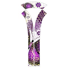 Purple Butterflies, Abstract, Floral, Flowers Kids  Long Sleeve Velvet Lounge Robe from ArtsNow.com Collar Inside