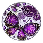 Purple Butterflies, Abstract, Floral, Flowers Wireless Fast Charger(White)