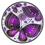 Purple Butterflies, Abstract, Floral, Flowers Wireless Fast Charger(Black)