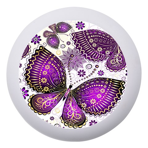 Purple Butterflies, Abstract, Floral, Flowers Dento Box with Mirror from ArtsNow.com Front