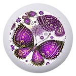 Purple Butterflies, Abstract, Floral, Flowers Dento Box with Mirror