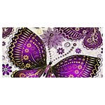 Purple Butterflies, Abstract, Floral, Flowers Banner and Sign 4  x 2 