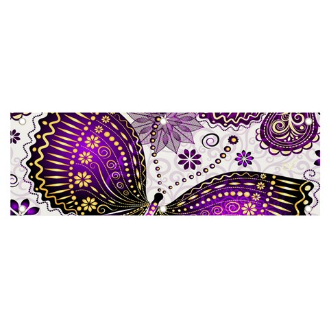 Purple Butterflies, Abstract, Floral, Flowers Banner and Sign 6  x 2  from ArtsNow.com Front