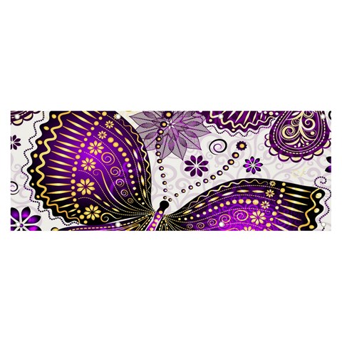 Purple Butterflies, Abstract, Floral, Flowers Banner and Sign 8  x 3  from ArtsNow.com Front