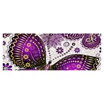 Purple Butterflies, Abstract, Floral, Flowers Banner and Sign 8  x 3 