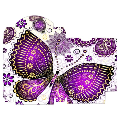 Purple Butterflies, Abstract, Floral, Flowers Playing Cards Single Design (Rectangle) with Custom Box from ArtsNow.com Poker Box