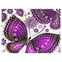 Purple Butterflies, Abstract, Floral, Flowers Two Sides Premium Plush Fleece Blanket (Baby Size) from ArtsNow.com 40 x30  Blanket Front