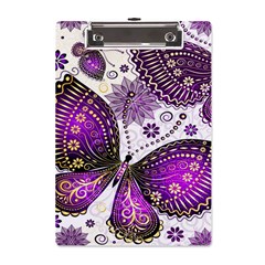 Purple Butterflies, Abstract, Floral, Flowers A5 Acrylic Clipboard from ArtsNow.com Front