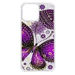 Purple Butterflies, Abstract, Floral, Flowers iPhone 13 Pro Max TPU UV Print Case