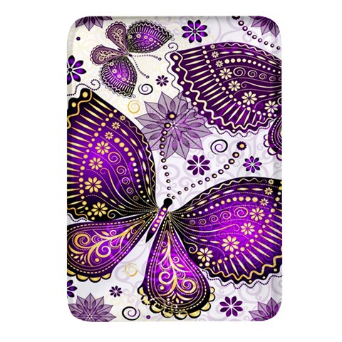 Purple Butterflies, Abstract, Floral, Flowers Rectangular Glass Fridge Magnet (4 pack) from ArtsNow.com Front