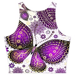 Purple Butterflies, Abstract, Floral, Flowers Cut Out Top from ArtsNow.com Back