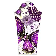 Purple Butterflies, Abstract, Floral, Flowers Women s Cut Out Long Sleeve T Sleeve Right