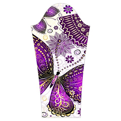 Purple Butterflies, Abstract, Floral, Flowers Women s Cut Out Long Sleeve T Sleeve Left