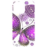 Purple Butterflies, Abstract, Floral, Flowers iPhone 15 Pro Max Black UV Print PC Hardshell Case