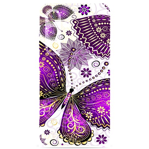 Purple Butterflies, Abstract, Floral, Flowers Samsung Galaxy S24 6.2 Inch Black TPU UV Case from ArtsNow.com Front