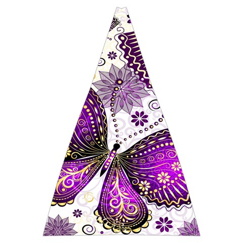 Purple Butterflies, Abstract, Floral, Flowers Automatic Folding Umbrella with Case (Large) from ArtsNow.com 13.71 x19.92  Umbrella - 2