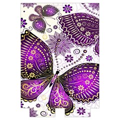 Purple Butterflies, Abstract, Floral, Flowers Automatic Folding Umbrella with Case (Large) from ArtsNow.com Case