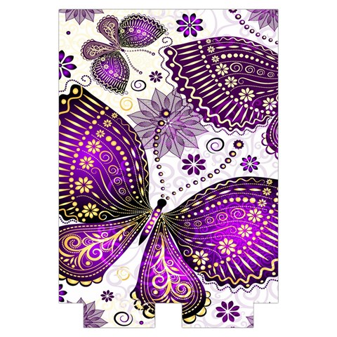 Purple Butterflies, Abstract, Floral, Flowers Automatic Folding Umbrella with Case (Medium) from ArtsNow.com Case