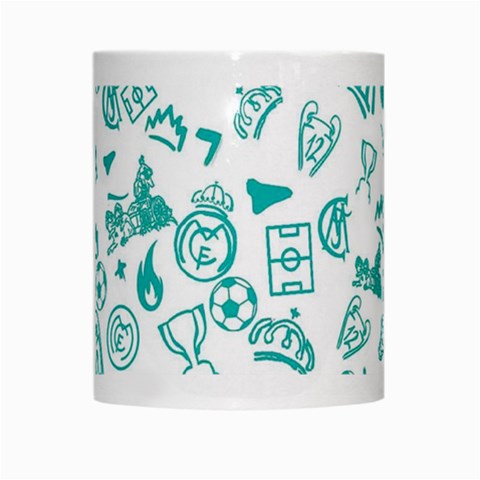 Real Madrid, Background, Pattern, Sport White Mug from ArtsNow.com Center