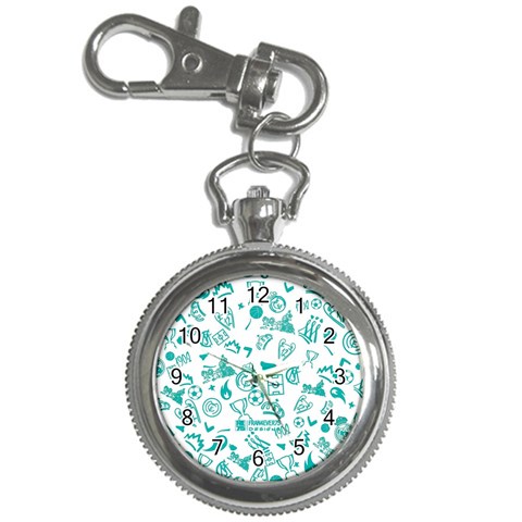 Real Madrid, Background, Pattern, Sport Key Chain Watches from ArtsNow.com Front