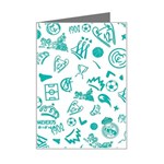 Real Madrid, Background, Pattern, Sport Mini Greeting Card