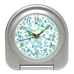 Real Madrid, Background, Pattern, Sport Travel Alarm Clock