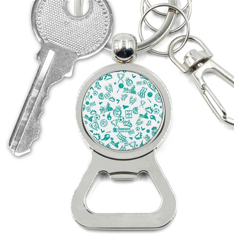 Real Madrid, Background, Pattern, Sport Bottle Opener Key Chain from ArtsNow.com Front