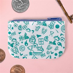 Real Madrid, Background, Pattern, Sport Mini Coin Purse from ArtsNow.com Back