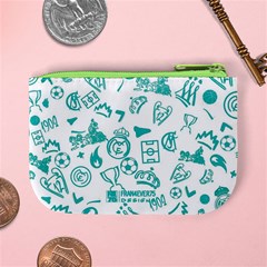 Real Madrid, Background, Pattern, Sport Mini Coin Purse from ArtsNow.com Back