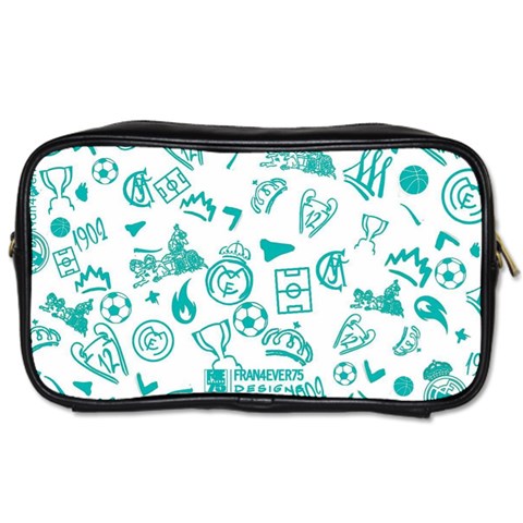 Real Madrid, Background, Pattern, Sport Toiletries Bag (Two Sides) from ArtsNow.com Front