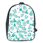 Real Madrid, Background, Pattern, Sport School Bag (XL)