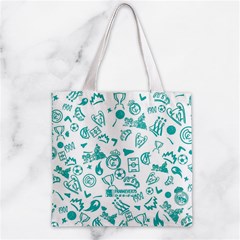 Real Madrid, Background, Pattern, Sport Zipper Grocery Tote Bag from ArtsNow.com Front