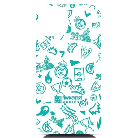 Real Madrid, Background, Pattern, Sport iPhone 14 Black UV Print Case from ArtsNow.com Front