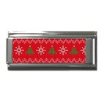 Red Christmas Pattern Xmas Decorations, Christmas Knitted Texture Superlink Italian Charm (9mm)