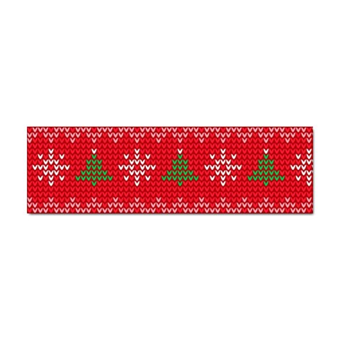 Red Christmas Pattern Xmas Decorations, Christmas Knitted Texture Sticker (Bumper) from ArtsNow.com Front