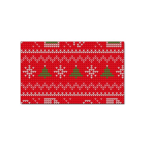 Red Christmas Pattern Xmas Decorations, Christmas Knitted Texture Sticker Rectangular (100 pack) from ArtsNow.com Front