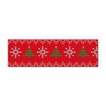 Red Christmas Pattern Xmas Decorations, Christmas Knitted Texture Sticker Bumper (10 pack)