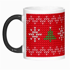 Red Christmas Pattern Xmas Decorations, Christmas Knitted Texture Morph Mug from ArtsNow.com Left