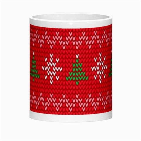 Red Christmas Pattern Xmas Decorations, Christmas Knitted Texture Morph Mug from ArtsNow.com Center