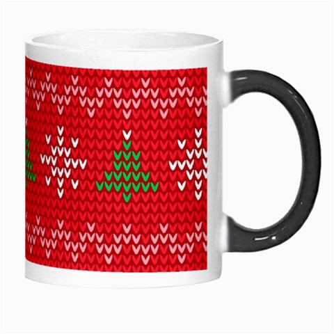 Red Christmas Pattern Xmas Decorations, Christmas Knitted Texture Morph Mug from ArtsNow.com Right