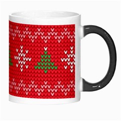 Red Christmas Pattern Xmas Decorations, Christmas Knitted Texture Morph Mug from ArtsNow.com Right