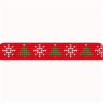 Red Christmas Pattern Xmas Decorations, Christmas Knitted Texture Small Bar Mat