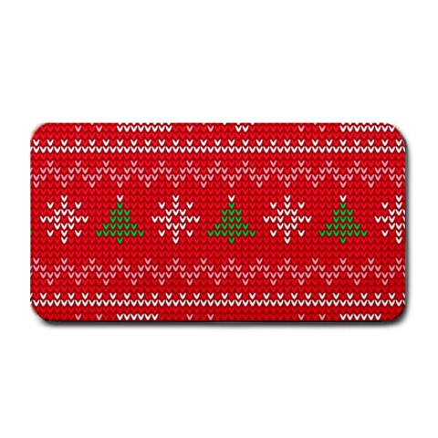 Red Christmas Pattern Xmas Decorations, Christmas Knitted Texture Medium Bar Mat from ArtsNow.com 16 x8.5  Bar Mat