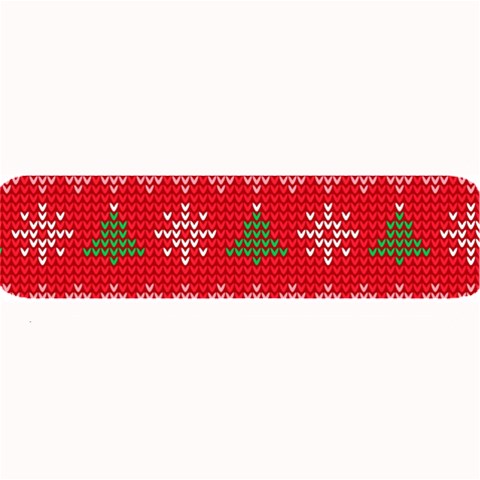 Red Christmas Pattern Xmas Decorations, Christmas Knitted Texture Large Bar Mat from ArtsNow.com 32 x8.5  Bar Mat