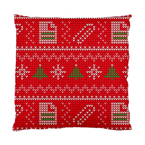 Red Christmas Pattern Xmas Decorations, Christmas Knitted Texture Standard Cushion Case (Two Sides) from ArtsNow.com Front