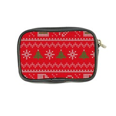 Red Christmas Pattern Xmas Decorations, Christmas Knitted Texture Coin Purse from ArtsNow.com Back