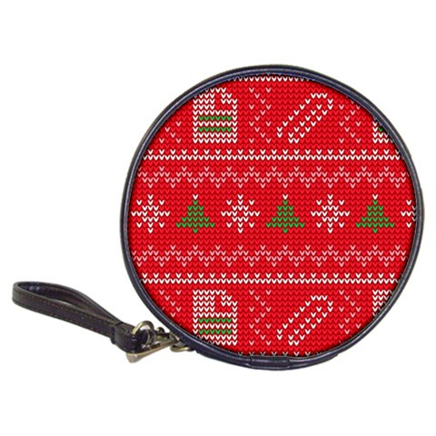 Red Christmas Pattern Xmas Decorations, Christmas Knitted Texture Classic 20 Front