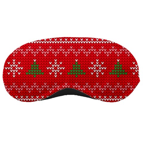 Red Christmas Pattern Xmas Decorations, Christmas Knitted Texture Sleep Mask from ArtsNow.com Front